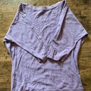 The limited purple short sleeve sweater